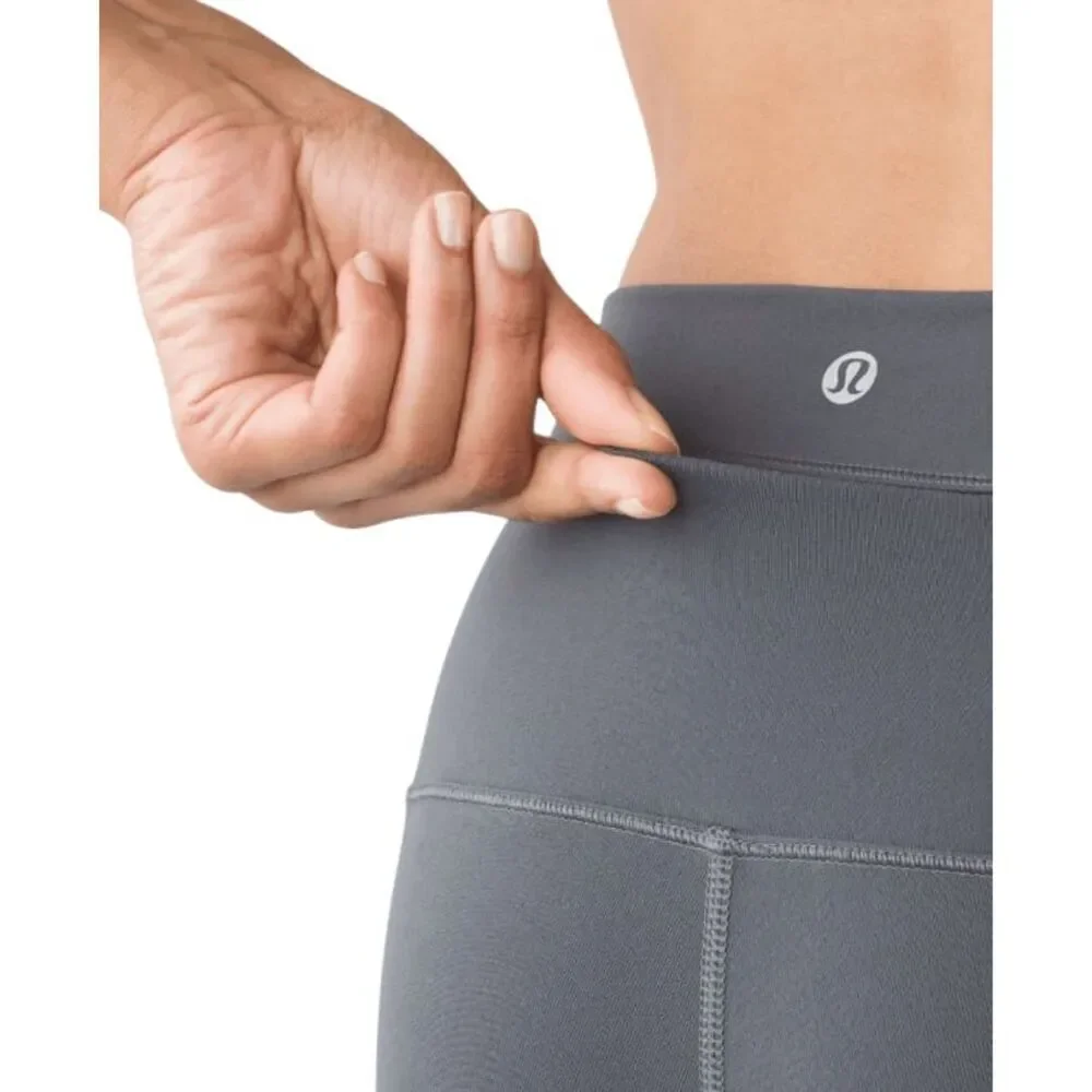 LULULEMON ATHLETICA Wunder Under Crop 21' Hi-Rise (Shine On) Size 4